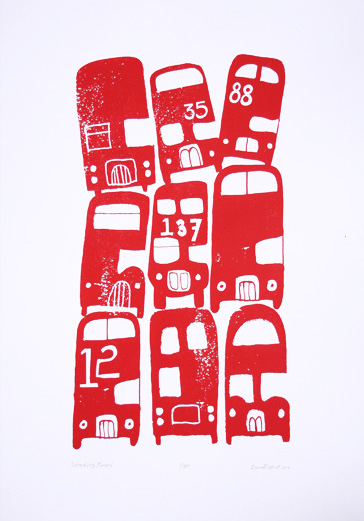 Lisa and Elena Gomez 'Stacked Buses' Print Available
