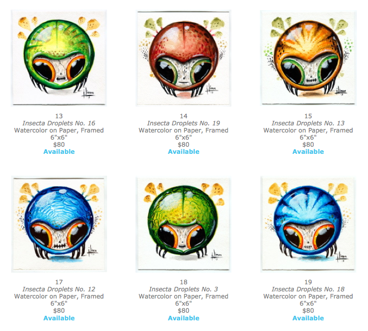 Jason Limon 'Insecta Droplets' Originals Available