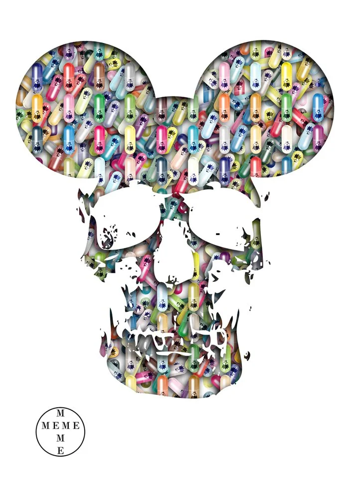 Meme Machine 'Chemical Meme Skull' White &amp; Black Print Release Details