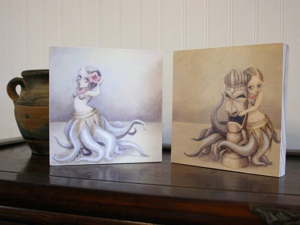 Ravengirl ' Hula Doll Squid Girls' Prints Available
