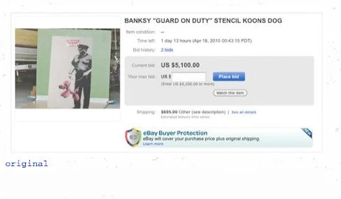 Stolen Banksy Turns Up On Ebay