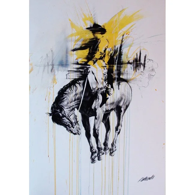 Tom French 'Cowboy Balance On Top For Now' Original Available