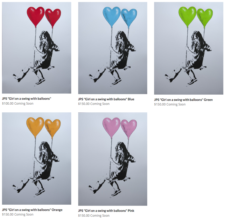 JPS 'Girl On A Swing With Balloons' Prints Release Details