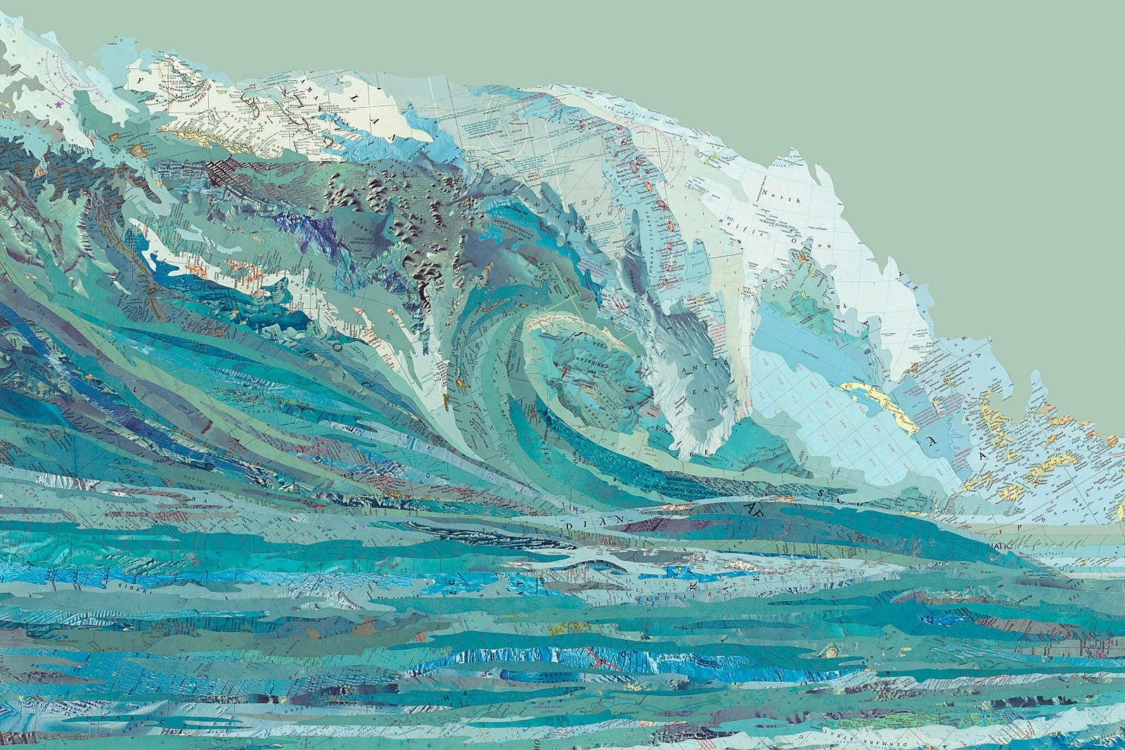 Matthew Cusick 'Mylans Wave' Print Available