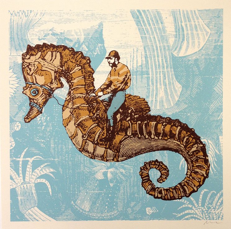 Nate Duval 'Aquatic Equestrian' Print Available