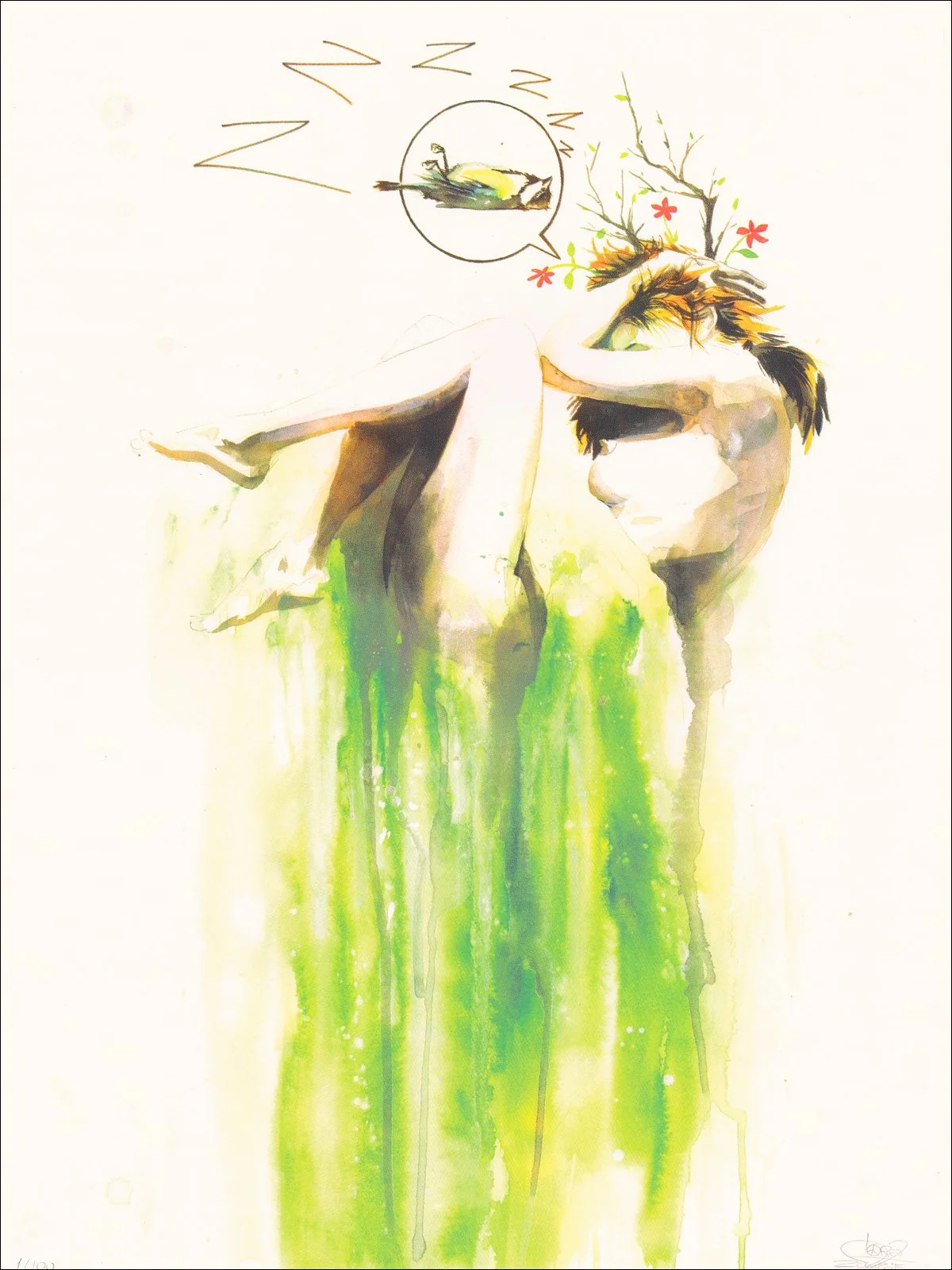 Lora Zombie 'Green Girl' + 'Disneys Golden Eggs' Prints Available