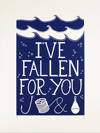 Hazel Nicholls 'I've Fallen For You' Print Available