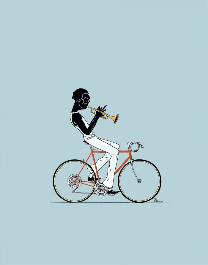 Dustin Harbin 'Miles By Bicycle' Print Available