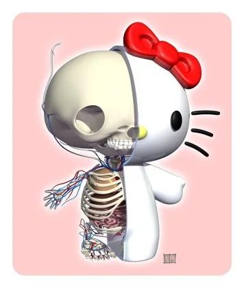 Jason Freeny 'Kitty Half' Print Available