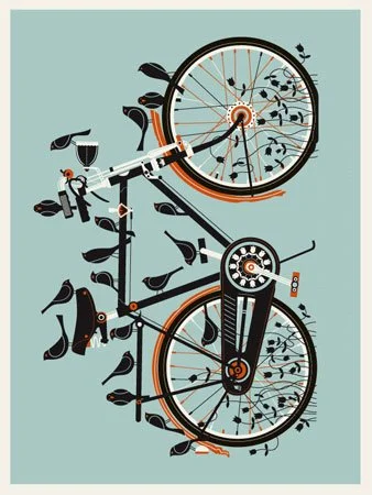 Robert Lee 'Bird Bike' Print Available
