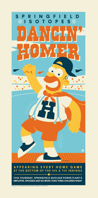 Dave Perillo 'Dancing Homer' Print Available
