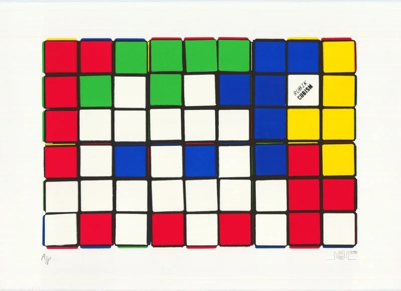 Invader '6 Cubes' 4 Different NEW Prints Available