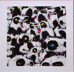 Angry Woebots 'Wall Of Fur And Fangs' Print Available