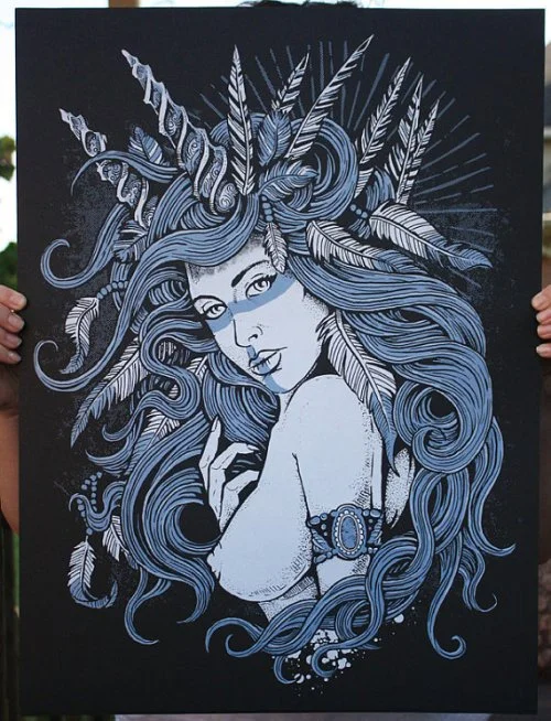 Straw Castle 'Native Beauty Feathers' Print Available