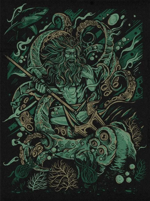 Straw Castle 'Kraken Battle' Print Available
