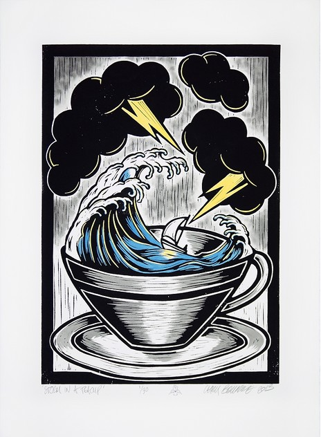 Chris Bourke 'Storm In A Tea Cup' Print Available