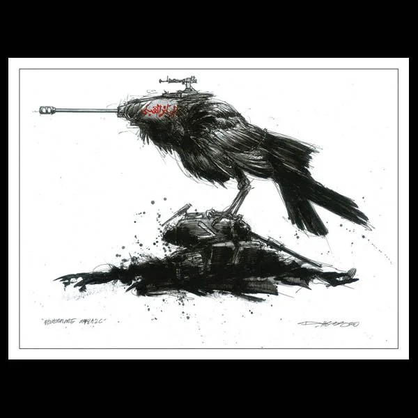 Derek Hess 'Nevermore M48A2C' Print Available