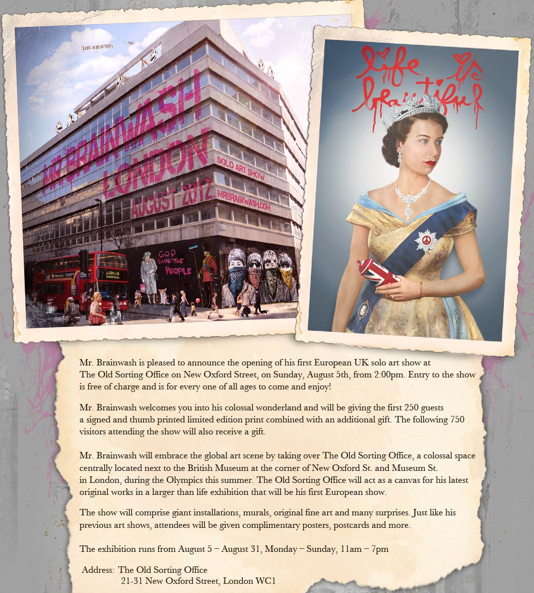 Mr Brainwash London Art Show Print Surfaces