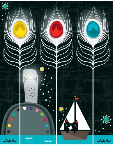 Crowded Teeth 'Kitty Boat' Print Available