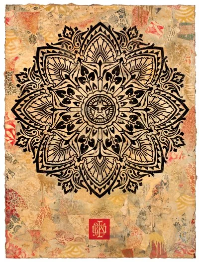 Obey 'Mandala Ornament 2 Cream' HPM Available