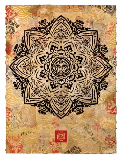 Obey 'Mandala Ornament 1 Cream' HPM Available
