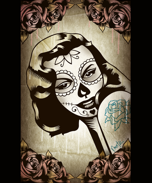 Rootz 'Some Like It Dead' Red + Blue Roses Prints Available