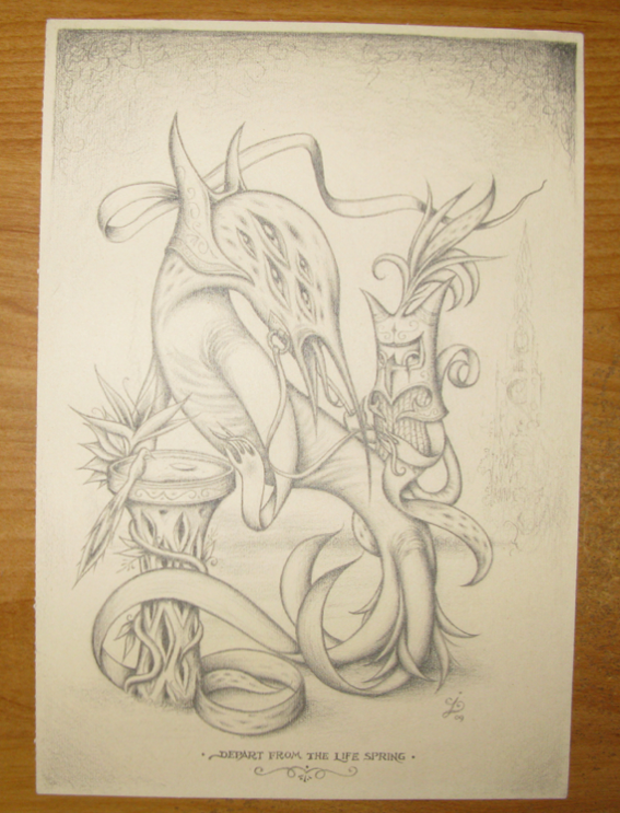 Jason Limon 'Depart From The Life Spring' Original Drawing Available
