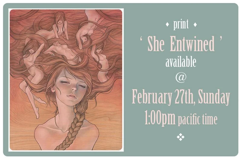 Audrey Kawasaki 'She Entwined' Print Release Details