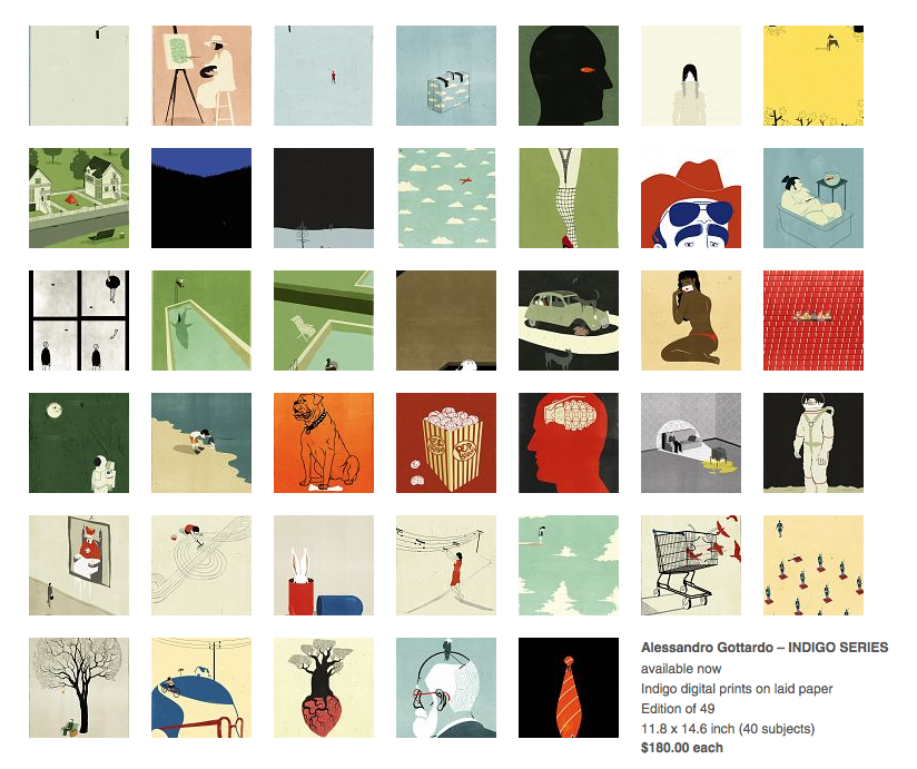 Alessandro Gottardo 'Indigo Series' Prints Available
