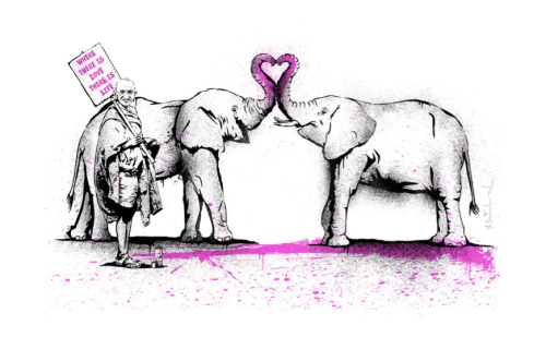 Mr Brainwash 'Where There Is Love...' Print Available