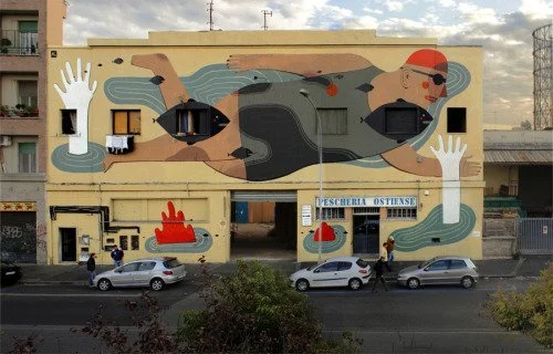 Agostino Iacurci Mural In Rome