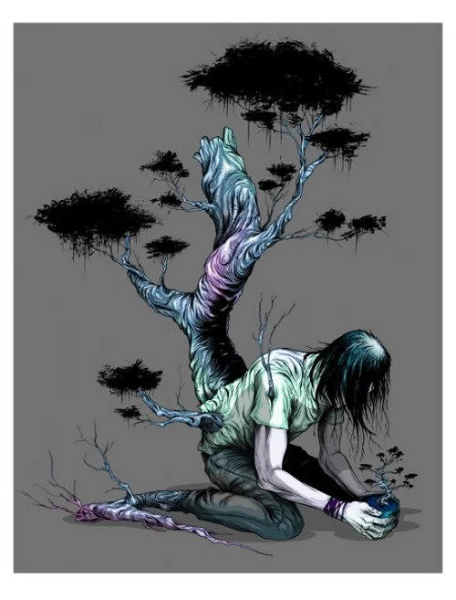 Alex Pardee Night Of The Treeple 'Bonzai' + 'Tree Hugging' Prints