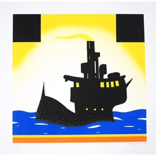 Frodo Mikkelsen 'Whale Skully Boat Thingy' Print Available