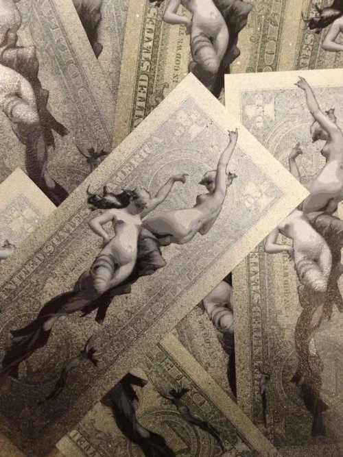 Penny 'Luna Dawn' Stencil Print On U.S. Dollar Available