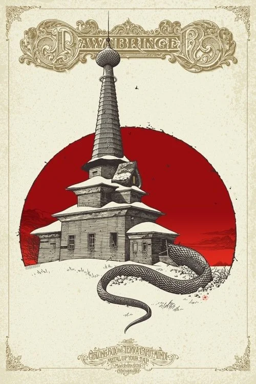 Aaron Horkey 'Dawnbringer' + 'Agalloch' SNEAK PEEKS