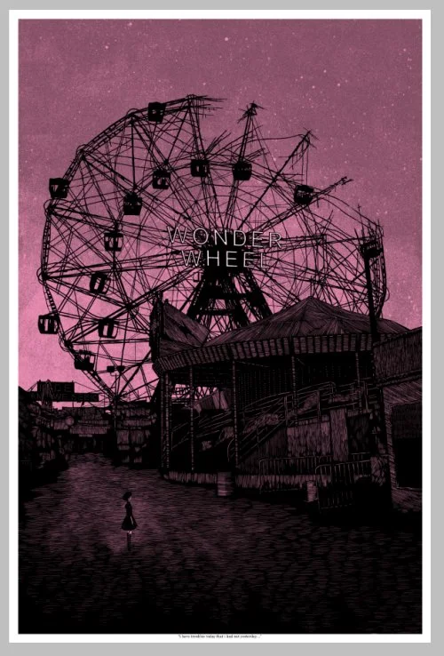 Daniel Danger 'I Have Troubles Today... Wonder Wheel' Pink Print Available