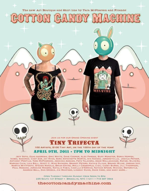 CottonCandyMachine 'Tiny Trifecta' Art Show Details