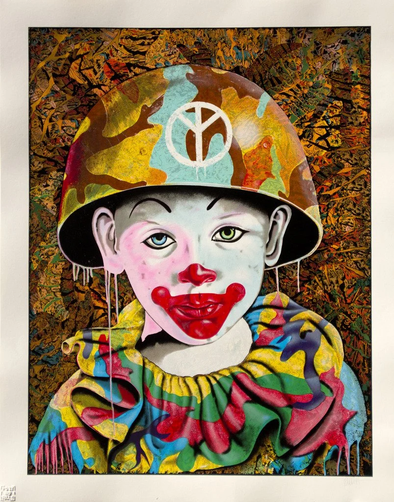 Ron English 'Camo Peace Clown' Print Available
