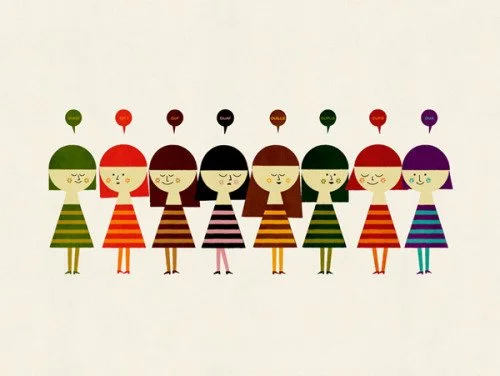 Gomez Blanca 'Les Filles Onomatopéiques' Print Available