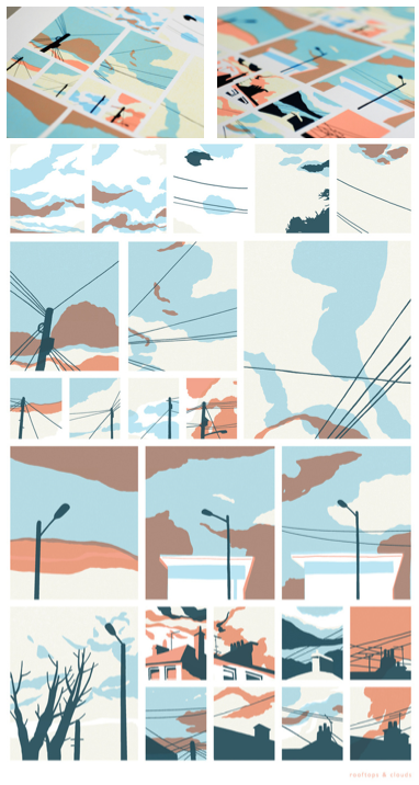 Georgina Hounsome 'Rooftops and Clouds' Print Available