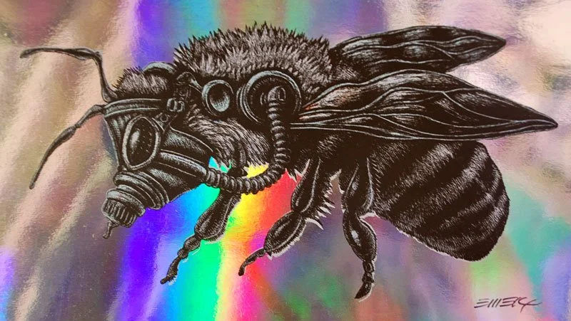 EMEK 'Bee', 'Peace Bird' + 'Spoon' Foil Hand Bills Available