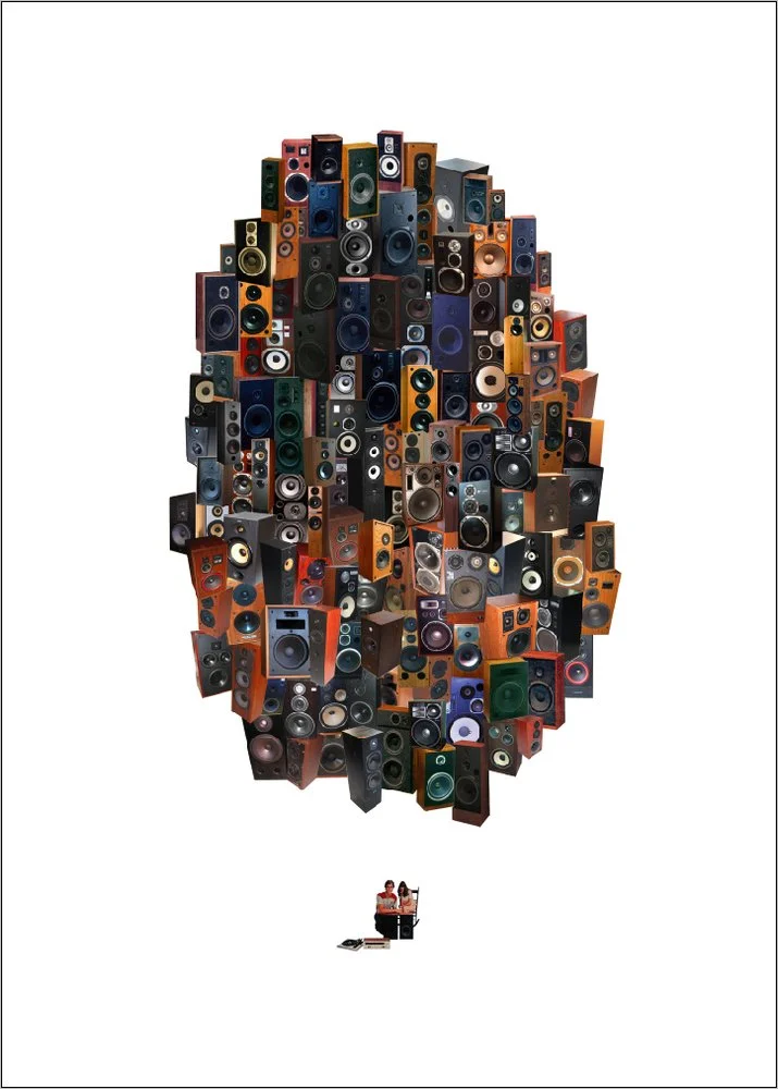 Flummox Industries 'Woofer Tweeter Study # 42 aka Speakers' Print Available