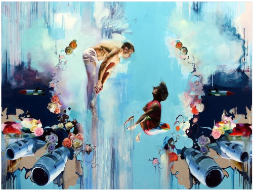 Striking Paintings From Chloe Early 'Feathers And Wax' Art Show