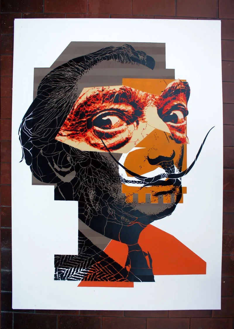 Orticanoodles 'Portrait of Salvador Dali' Prints Available