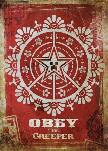 Allied Snow 'Obey The Creeper' Red Poster Available