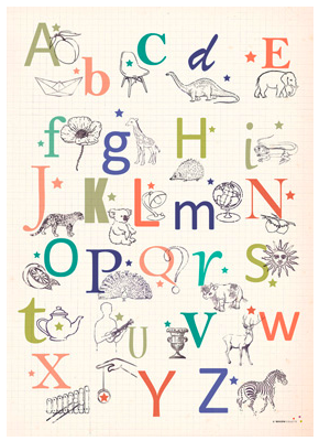 L'Encre Violette 'Abécédaire' Print Available