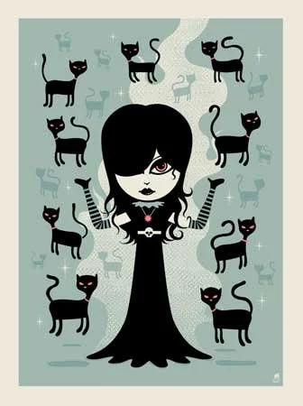 Methane Studios Robert Lee 'Kitty Witch' Print Available