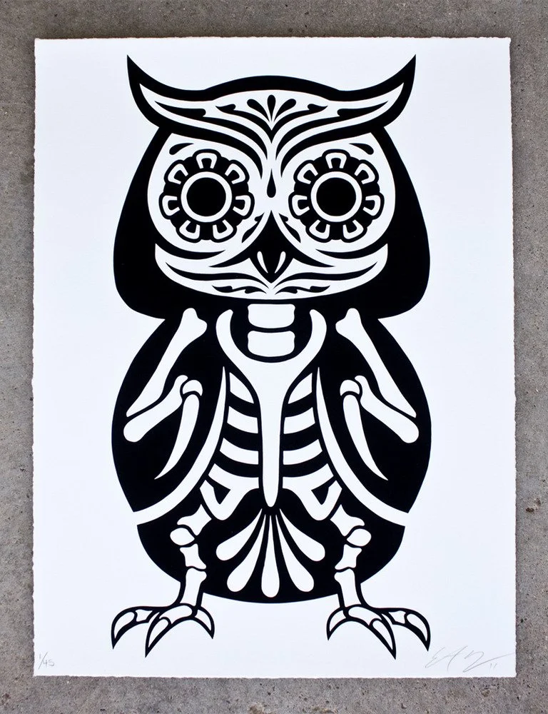 Philip Lumbang + Ernesto Yerena 'Owl Of The Dead' Prints Available