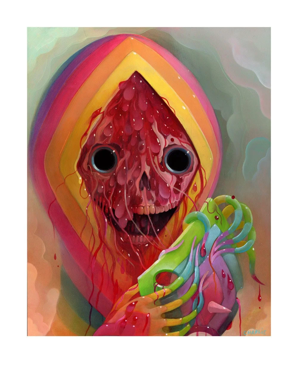 Charlie Immer 'Jelly Face' Print Available