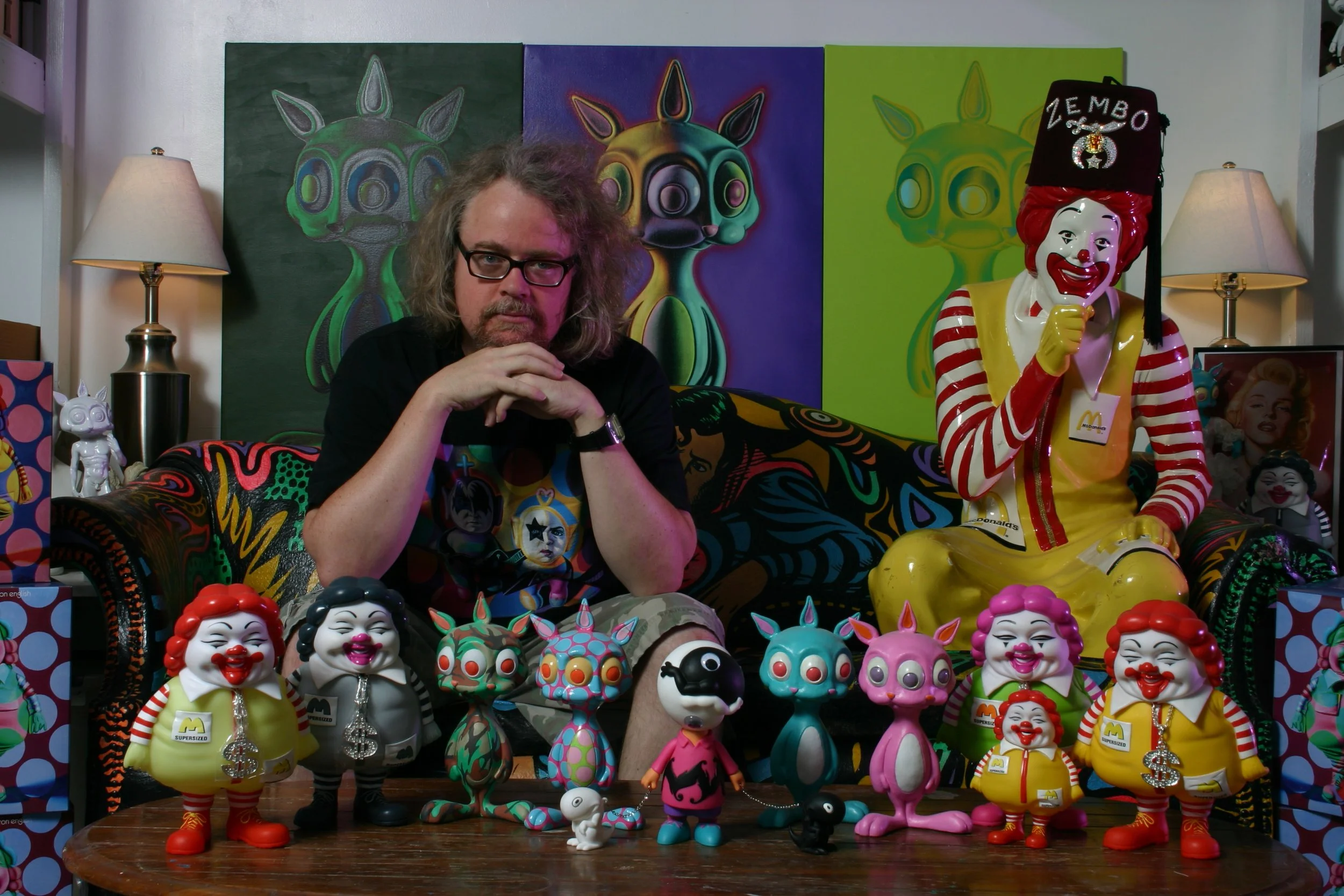 Ron English's Take On Mr Brainwash, Shepard Fairey + Banksy